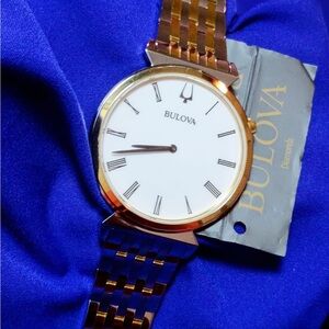 Bulova Classic Slim Heritage 38mm Slim Men's Luxury Watch Two Tone